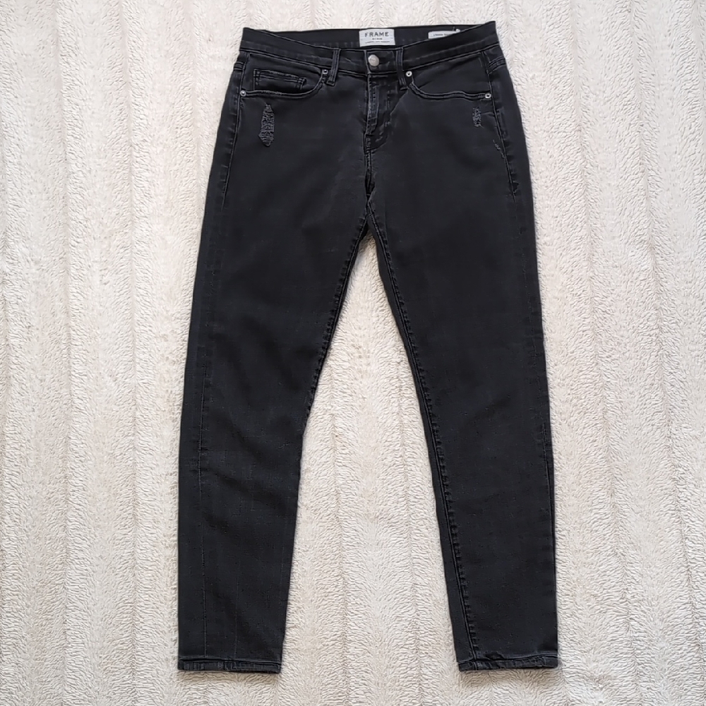 Frame L'homme Straight Black Jeans Men's 30